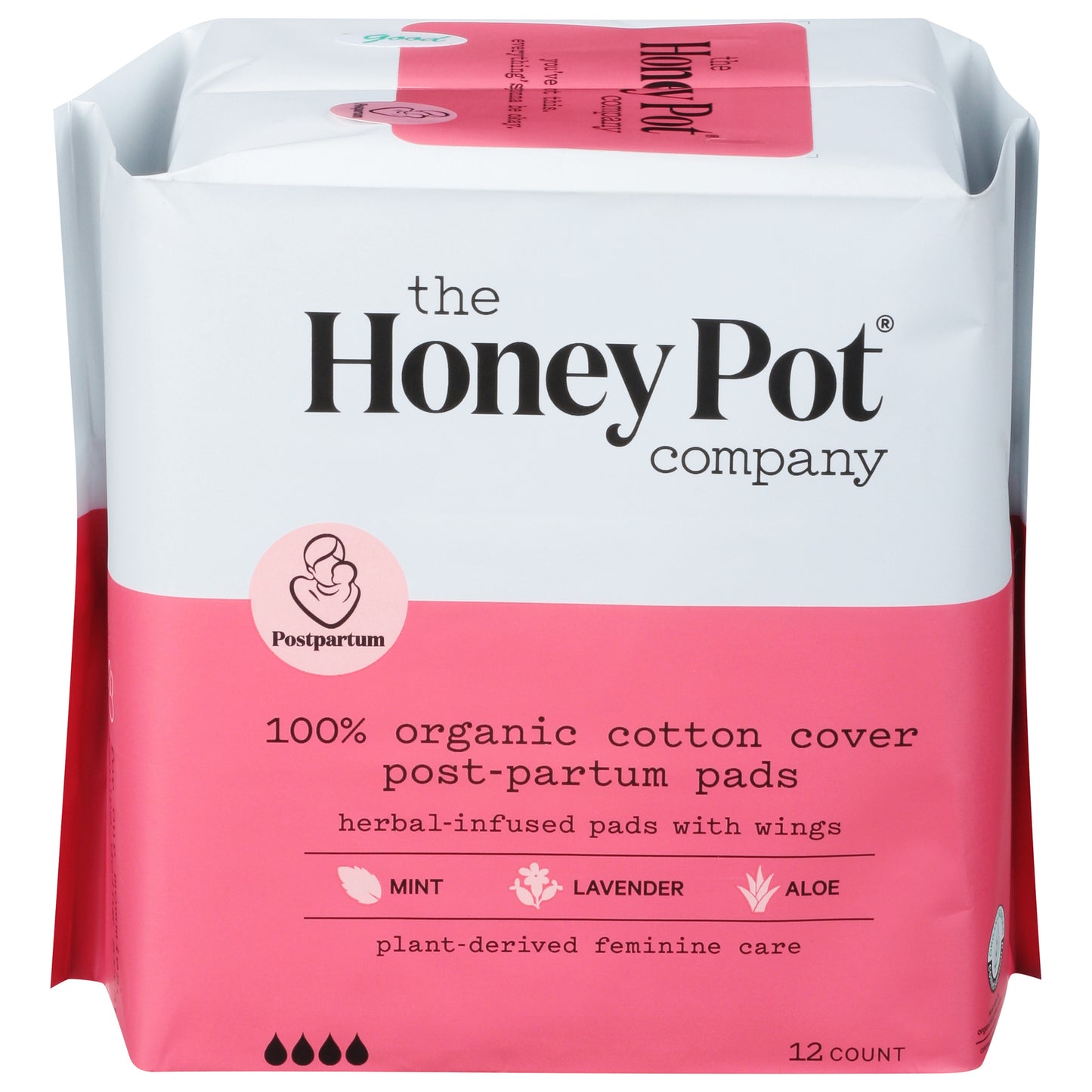 The Honey Pot - Pads Post-partum Herbal, 12 ct