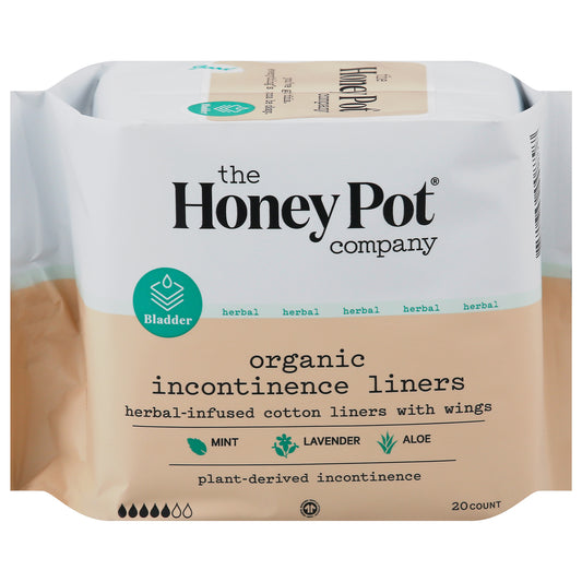 The Honey Pot - Pantyliner Incontinence Herbal, 20 ct