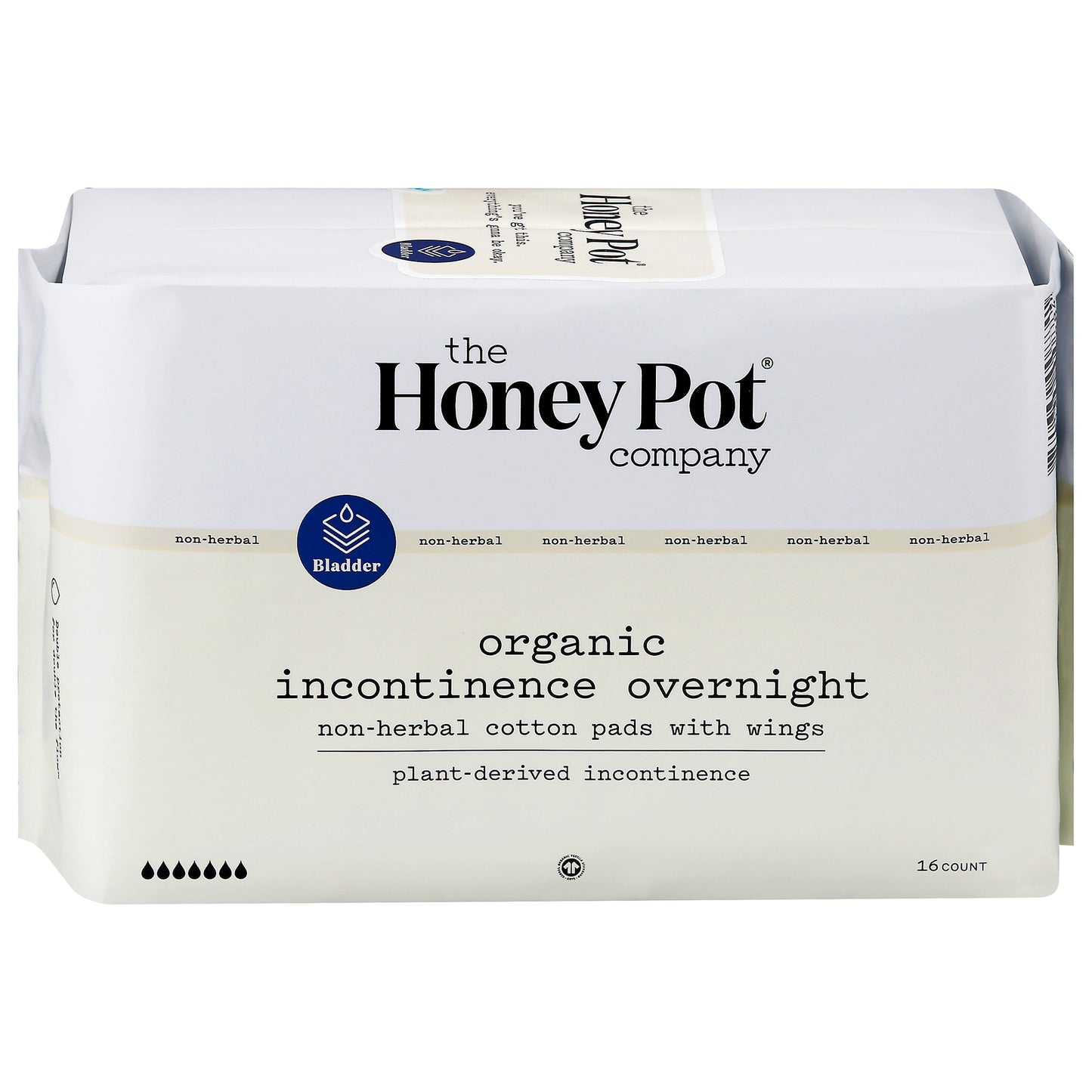 The Honey Pot - Pad Incontinence Overnight Nonherbal, 16 Ct