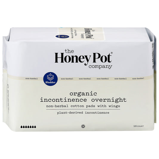 The Honey Pot - Pad Incontinence Overnight Nonherbal, 16 Ct