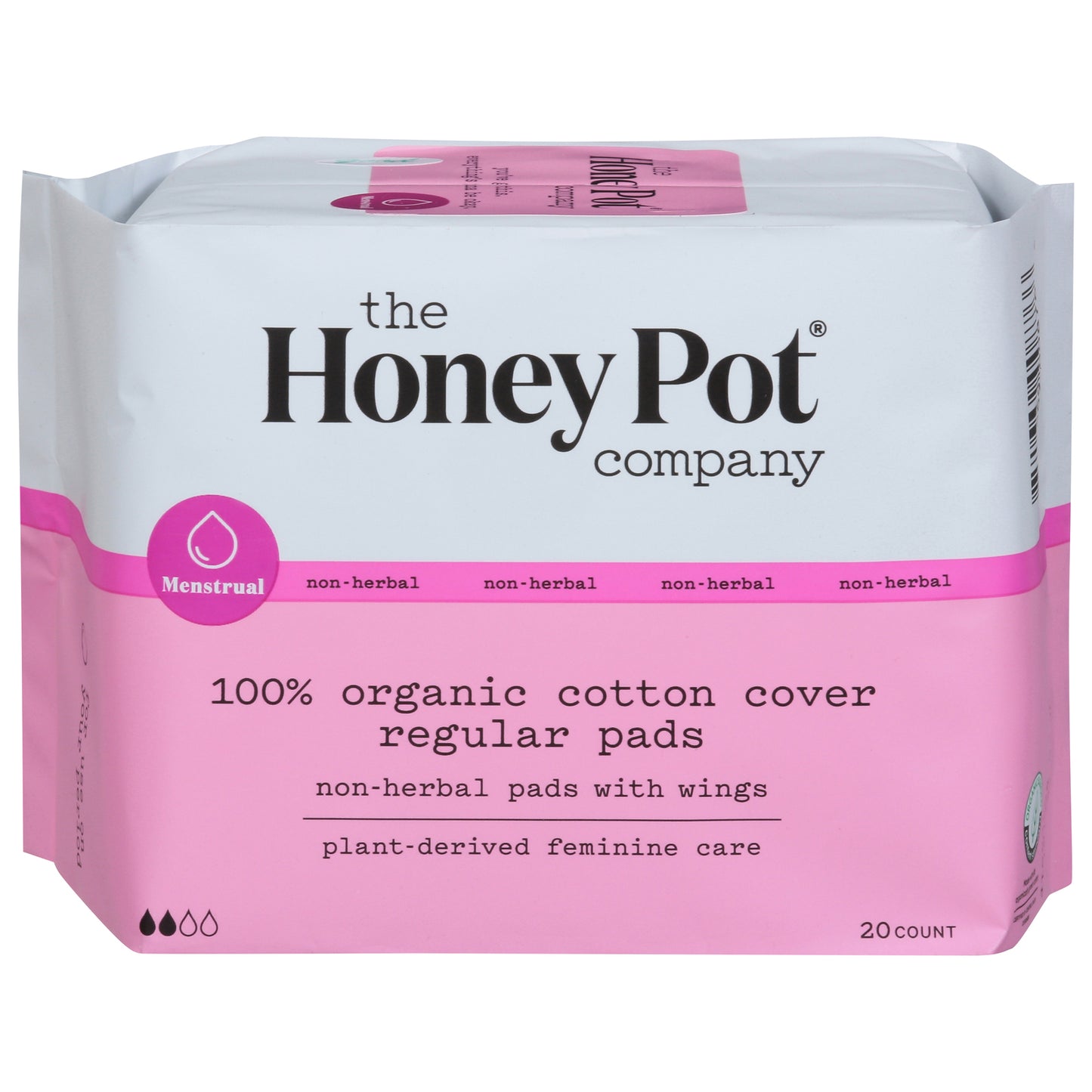 The Honey Pot - Pads Menstrual Regular Nonherbal, 20 Ct