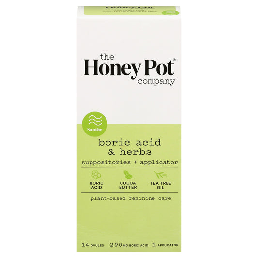 The Honey Pot Boric Acid & Herbs Suppositories, 14 ct.