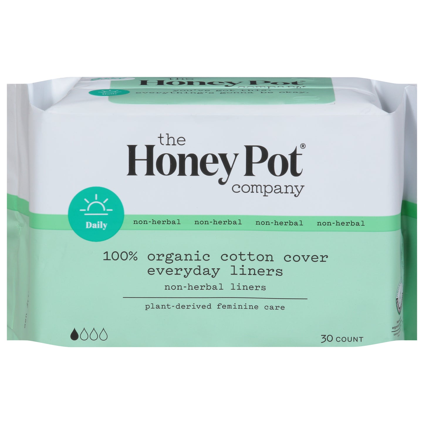 The Honey Pot Everyday Panty Liner Non Herbal, 30 Ct