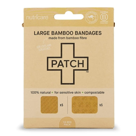 Patch Large Bamboo Adhesive Bandages, 10 ct