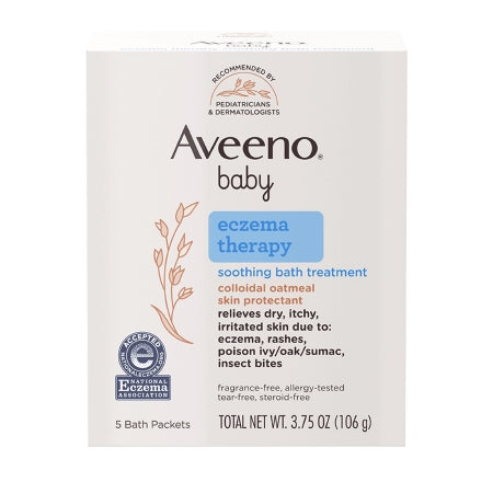 Aveeno Baby Eczema Therapy, Individual Packet Unscented Powder, 3.75 oz