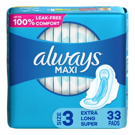 Always Maxi Pad With Wings, Size 3, Extra Super Long