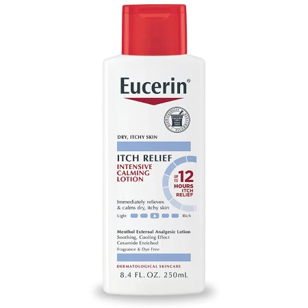 Eucerin Itch Relief Intensive Calming Unscented Lotion, 8.4 fl oz.