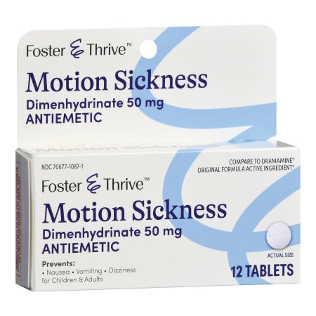Foster & Thrive Antiemetic Motion Sickness Tablets, 12 ct.