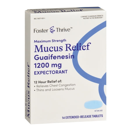 Foster & Thrive 1200 mg Guaifenesin Mucus Relief Tablets, 14 ct.