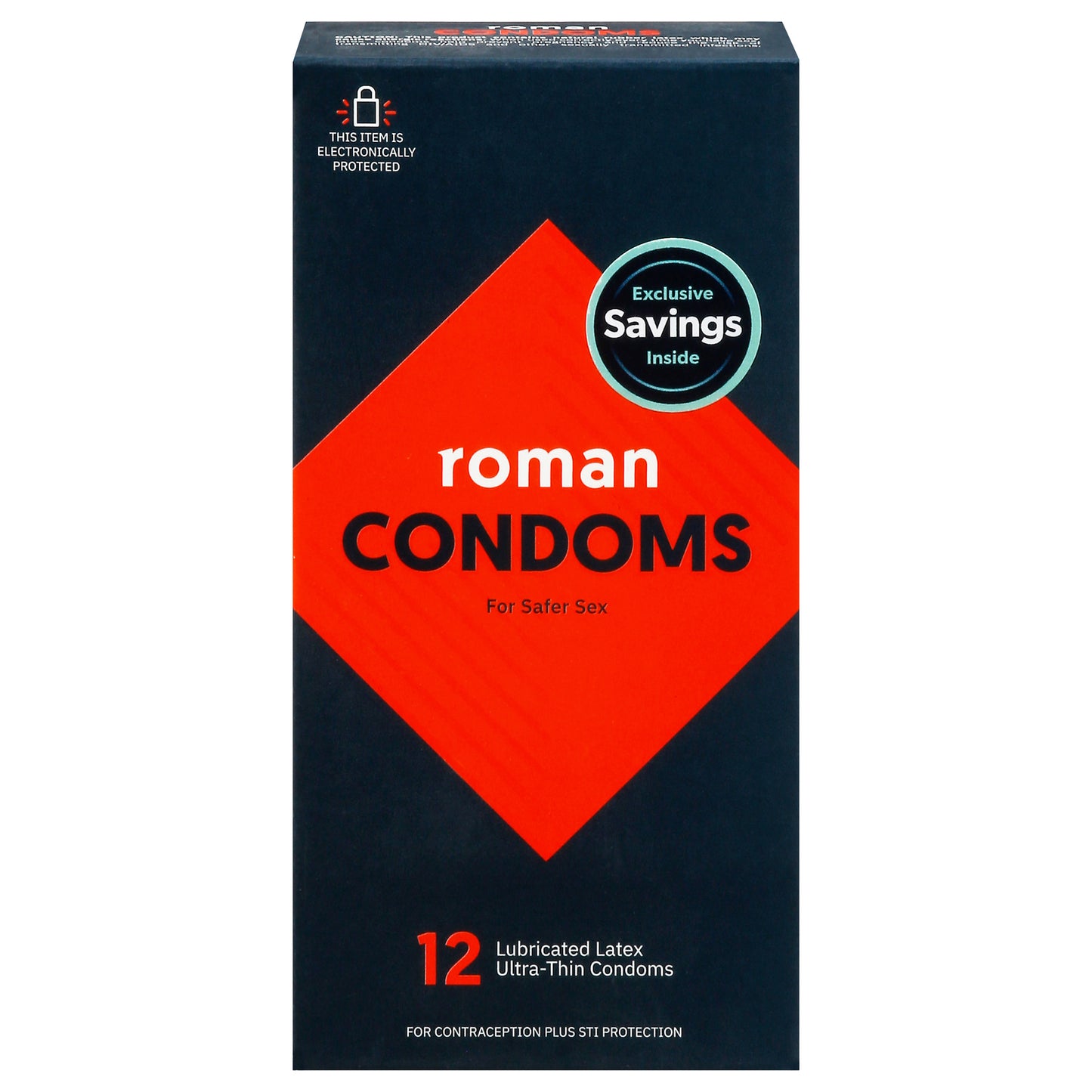 Roman - Condoms 12 Pack - 1 Each-12 Ct