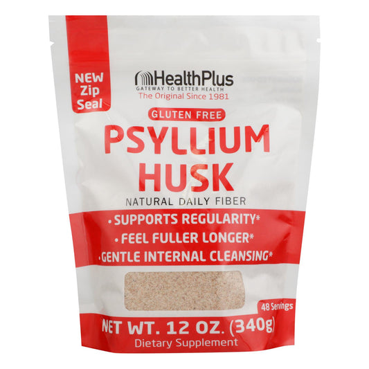 Health Plus Pure Psyllium Husk Fiber Supplement, 12 Oz