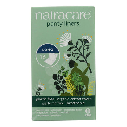 Natracare Panty Liners - Long - Wrapped - 16 Count