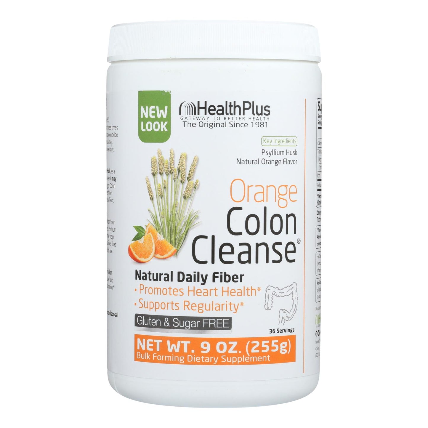 Health Plus Colon Cleanse Daily Fiber, Orange, 9 oz.