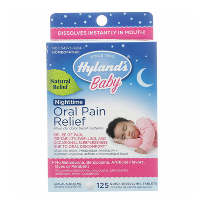 Hylands Homeopathic - Baby Night Oral Pain Relf - 1 Each - 125 Tab