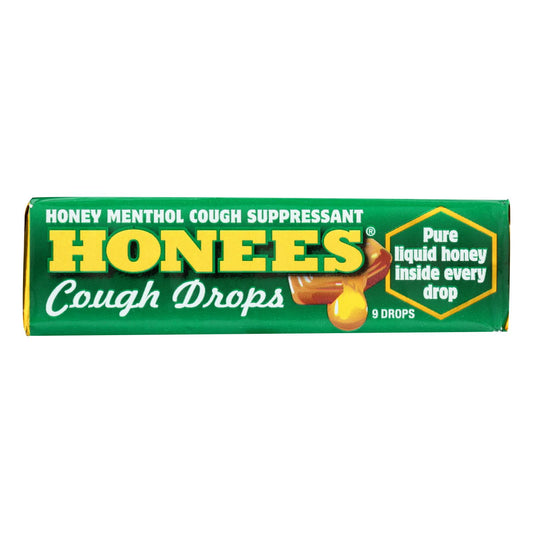 Honees Menthol Cough Drops, 9 ct, 24 pack case