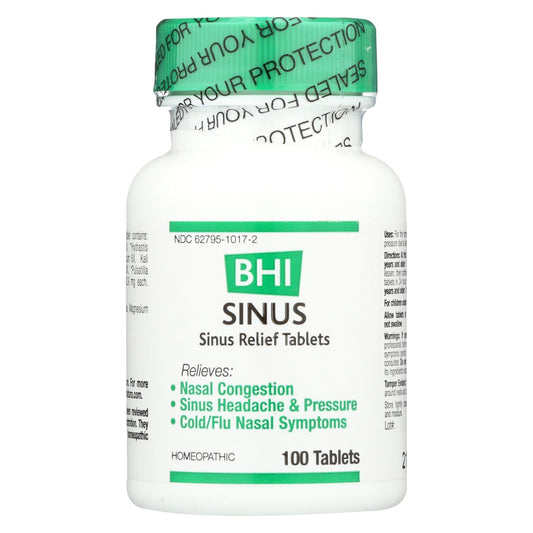 Bhi Sinus Relief Tablets, 100 ct.
