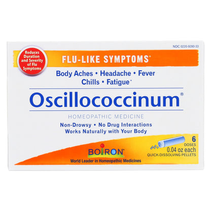 Boiron Oscillococcinum Flu Symptom Relief Pellets, 6 ct.