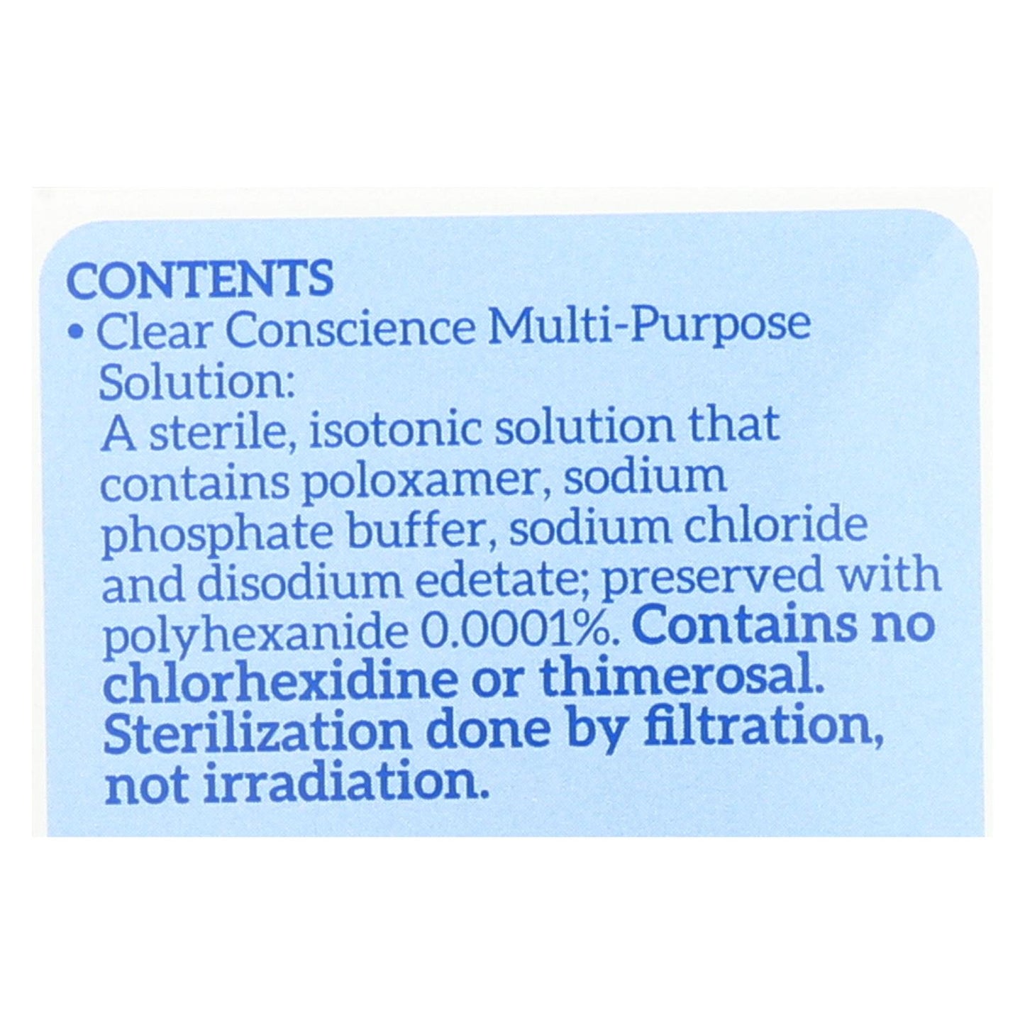 Clear Conscience Multi Purpose Contact Lens Solution, 12 Oz