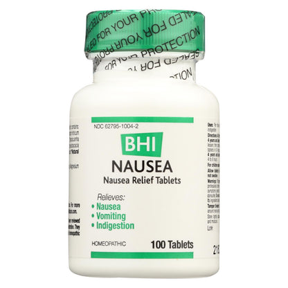BHI Natural Nausea Relief Tablets, 100 ct.