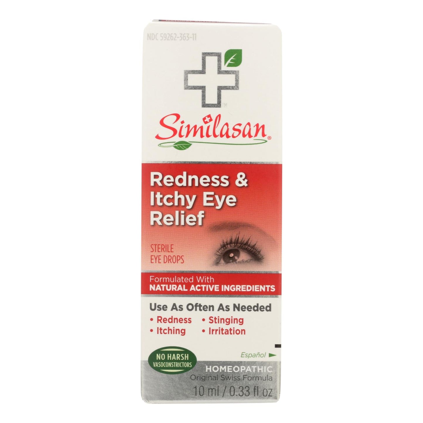 Similasan Redness And Itchy Homeopathic Eye Relief Drops, 0.33 fl oz