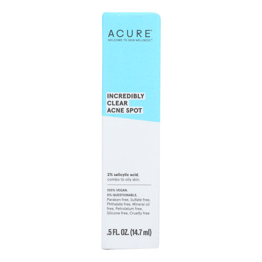 Acure Incredibly Clear Acne Spot Treatment, .5 Fl Oz