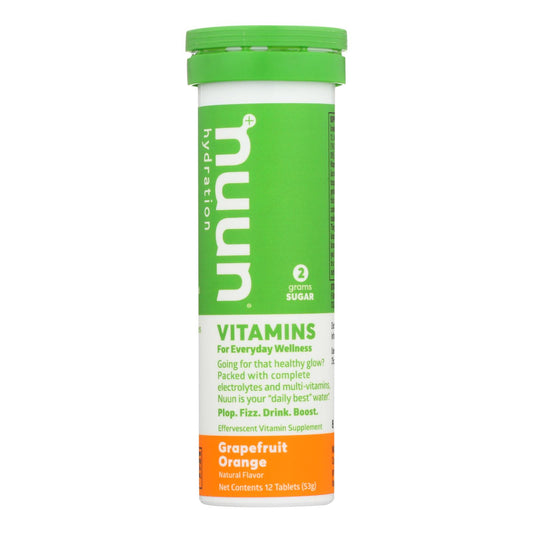 Nuun Hydration Vitamins Electrolytes Drink Tablets, Grapefruit Orange, 80 ct.