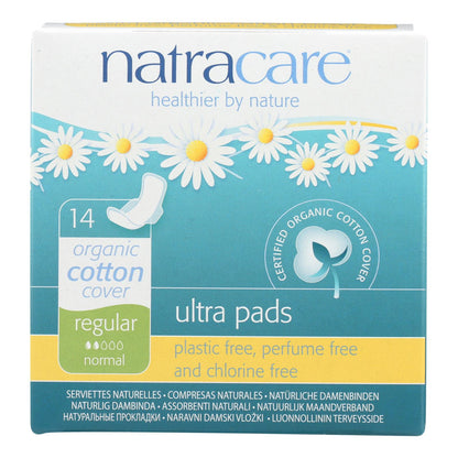 Natracare Natural Ultra Pads W/wings Regular W/organic Cotton Cover -  14 Pack