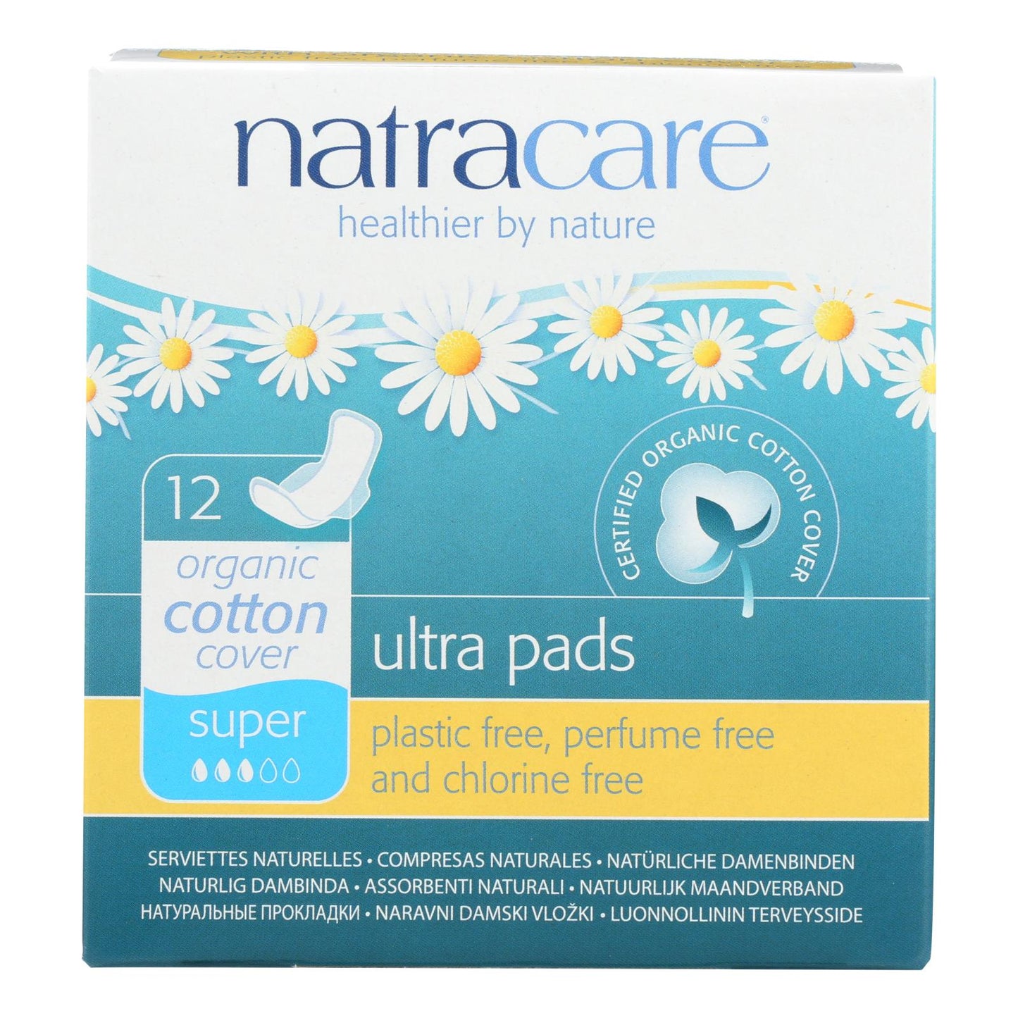 Natracare Natural Ultra Pads W/wings Super W/organic Cotton Cover  - 12 Pack