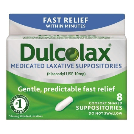 Dulcolax Medicated Laxative Suppository, 8 ct.