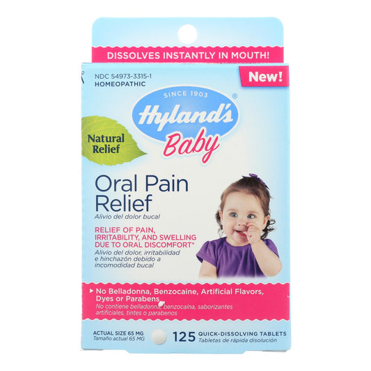 Hylands Homeopathic Baby Oral Pain Relief, 125 Tablets