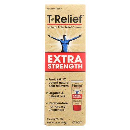 T-relief  Natural Pain Relief Cream - Extra Strength - 3 Oz.