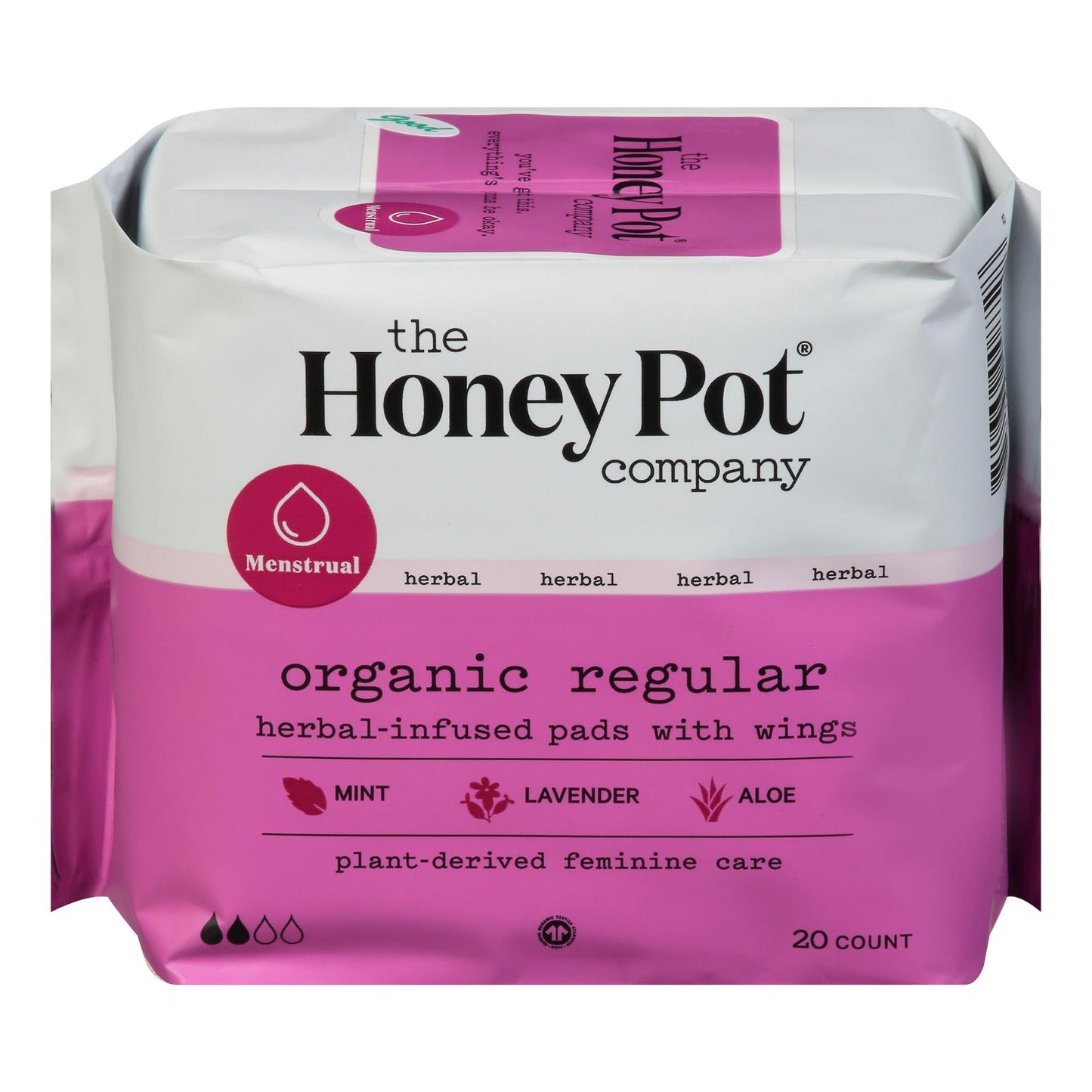 FSA-Approved The Honey Pot - Menstrual Pads Regular Herbal, 20 ct – BuyFSA