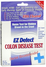 Cancer Screening Test Kit EZ Detect* Fecal Occult Blood Test (FOBT) 5 Tests CLIA Waived (BX)