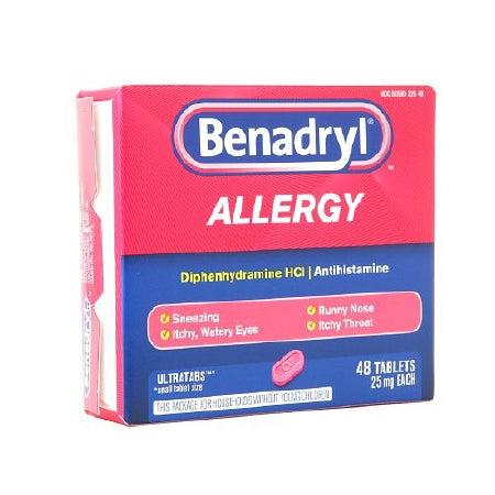 Benadryl® Diphenhydramine Allergy Relief Ultratabs, 48 ct.