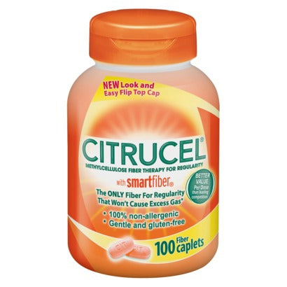 Citrucel Fiber Supplement Capsule 100 per Bottle 500 mg Strength