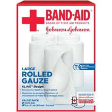 Band-Aid Conforming Gauze Bandage, 4 in. x 3.6 yd., Large, 5 ct.
