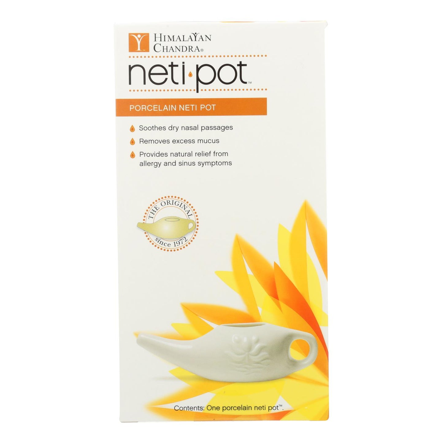 Himalayan Institute Neti Wash Ceramic Neti Pot for Nasal Relief