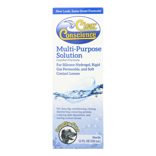 Clear Conscience Multi Purpose Contact Lens Solution, 12 Oz