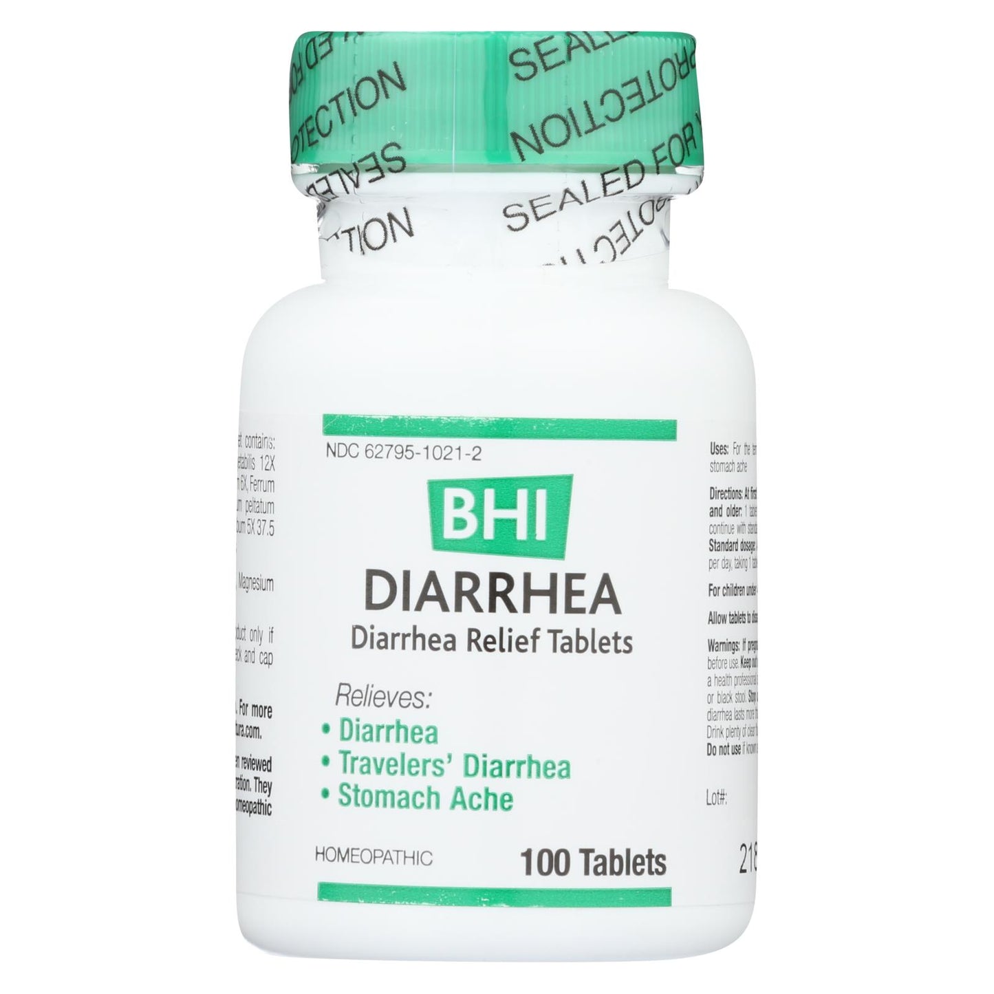 BHI Natural Diarrhea Relief Tablets, 100 ct.
