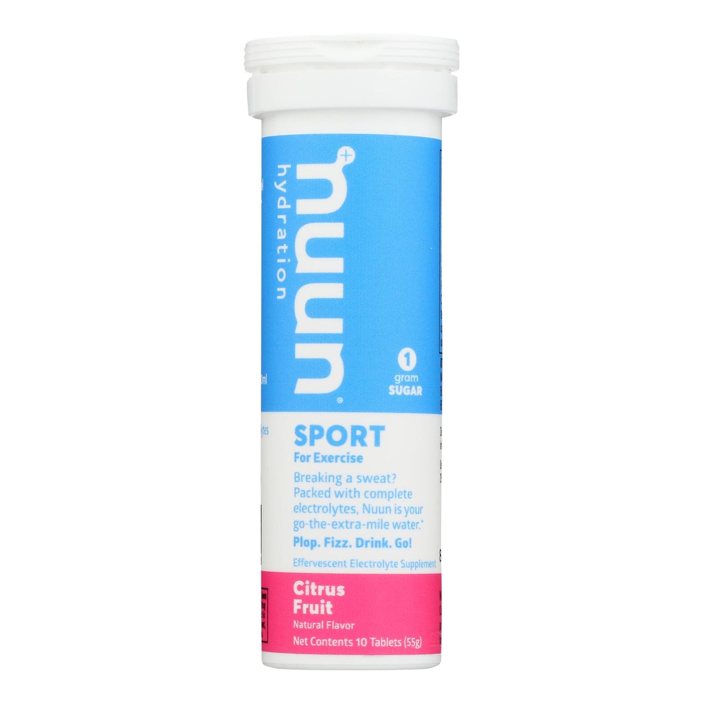 Nuun Hydration Electrolyte Tablets, Citrus Fruit, 10 tablets each, Case Of 8