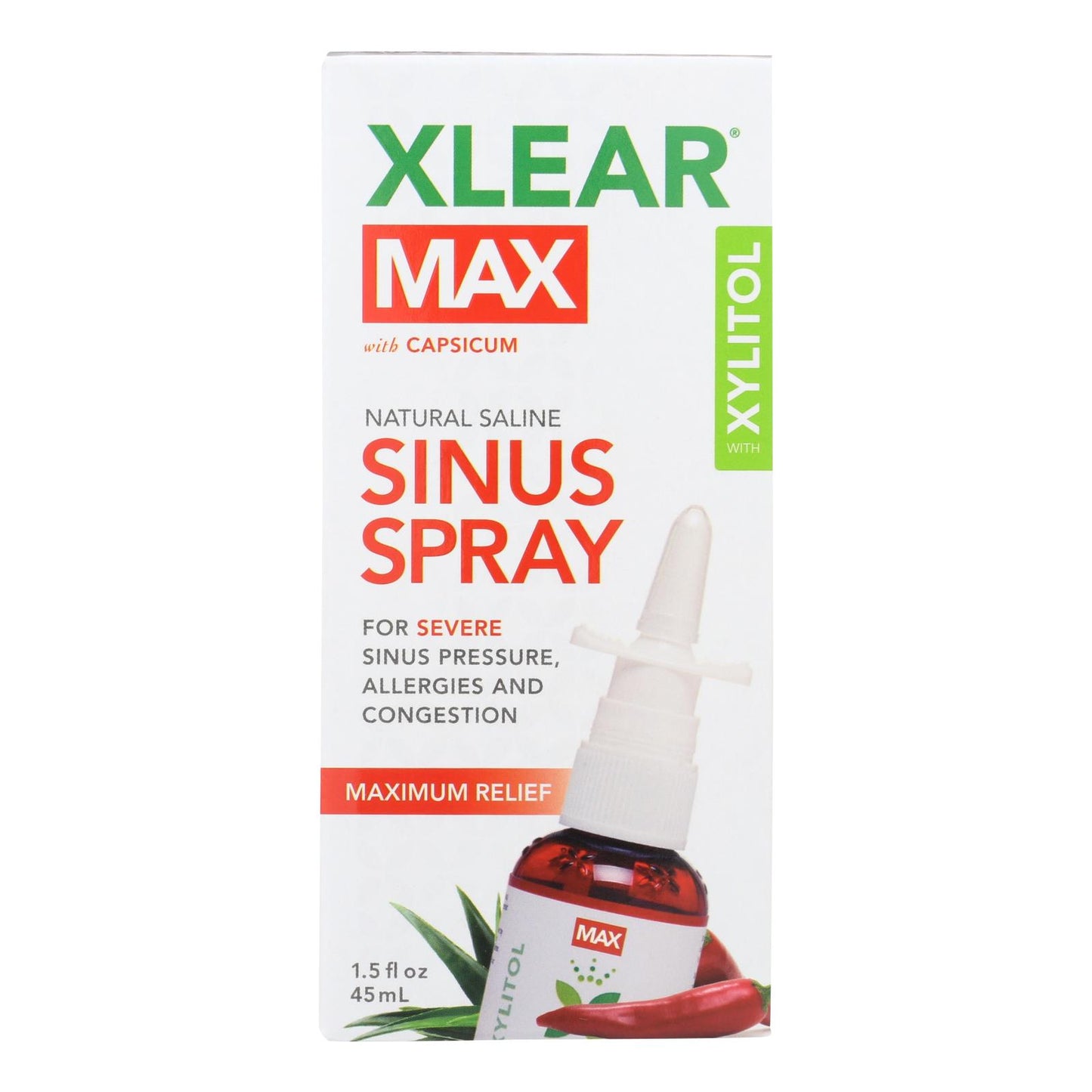 Xlear Nasal Spray - Xylitol - Max - 1.5 Fl Oz