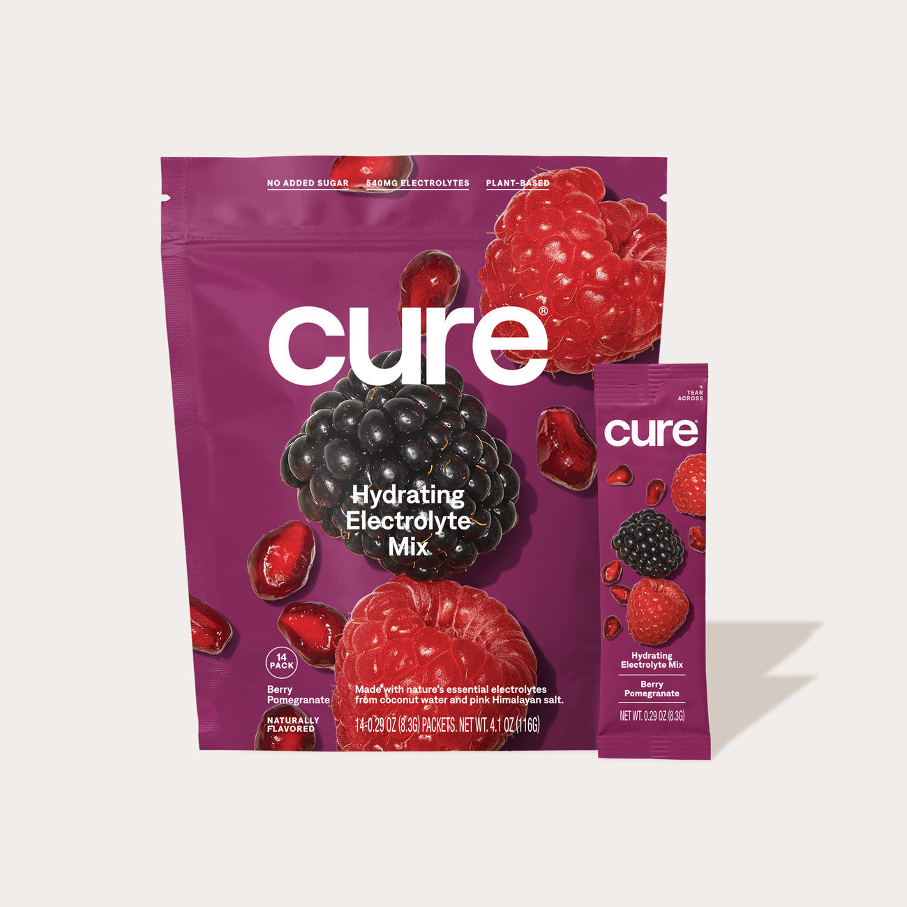 Cure Hydrating Electrolyte Mix, Berry Pomegranate