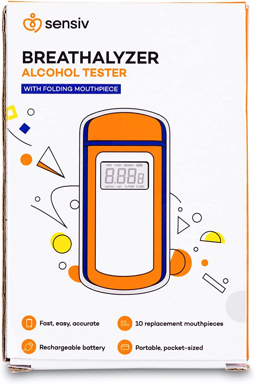 Alcoholímetro portátil Sensiv, alcoholímetro de precisión de grado profesional 