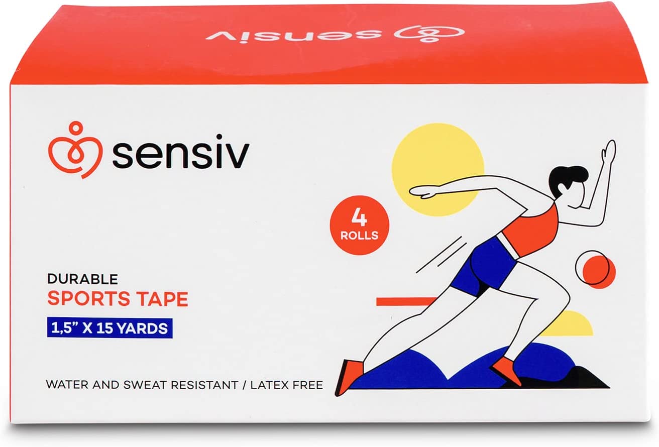 Sensiv Protect & Support Sports Tape 1.5in×45ft - 4 Pack