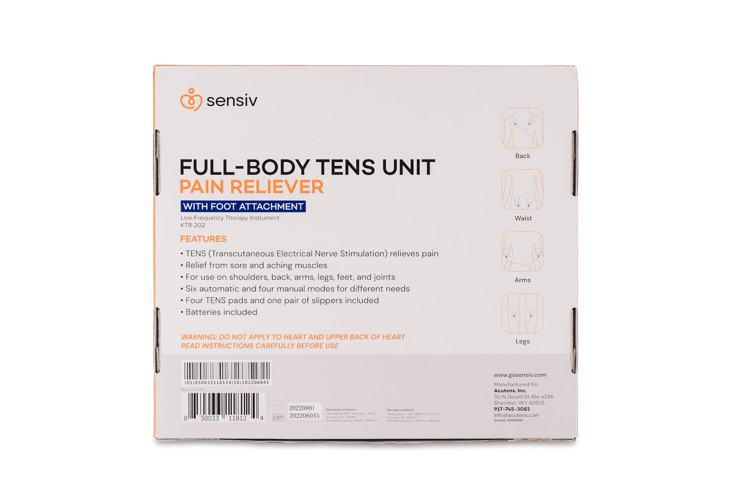 Sensiv Multi-Channel Pain Relief Tens Unit| 1.00 ct