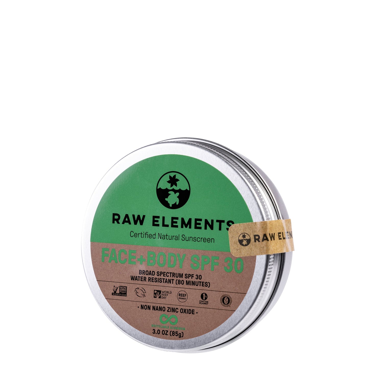 Raw Elements Face and Body Cream Tin SPF 30, 3 fl. oz.