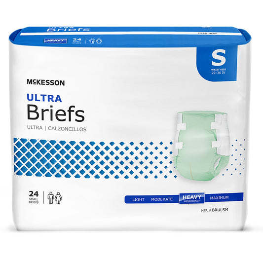McKesson Ultra Heavy Absorbency Incontinence Brief, Small, 96 ct