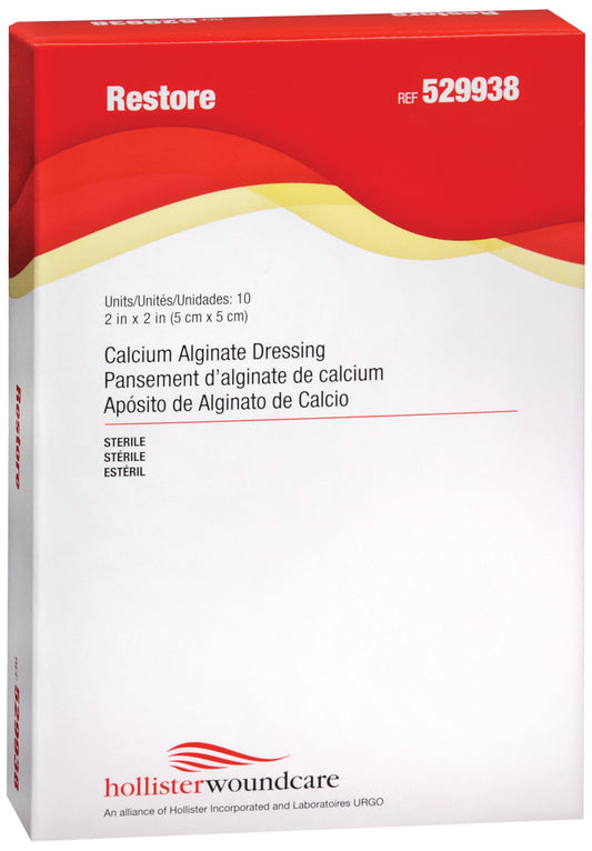 Restore™ Calcium Alginate Dressing, 2 x 2 Inch, 10 ct