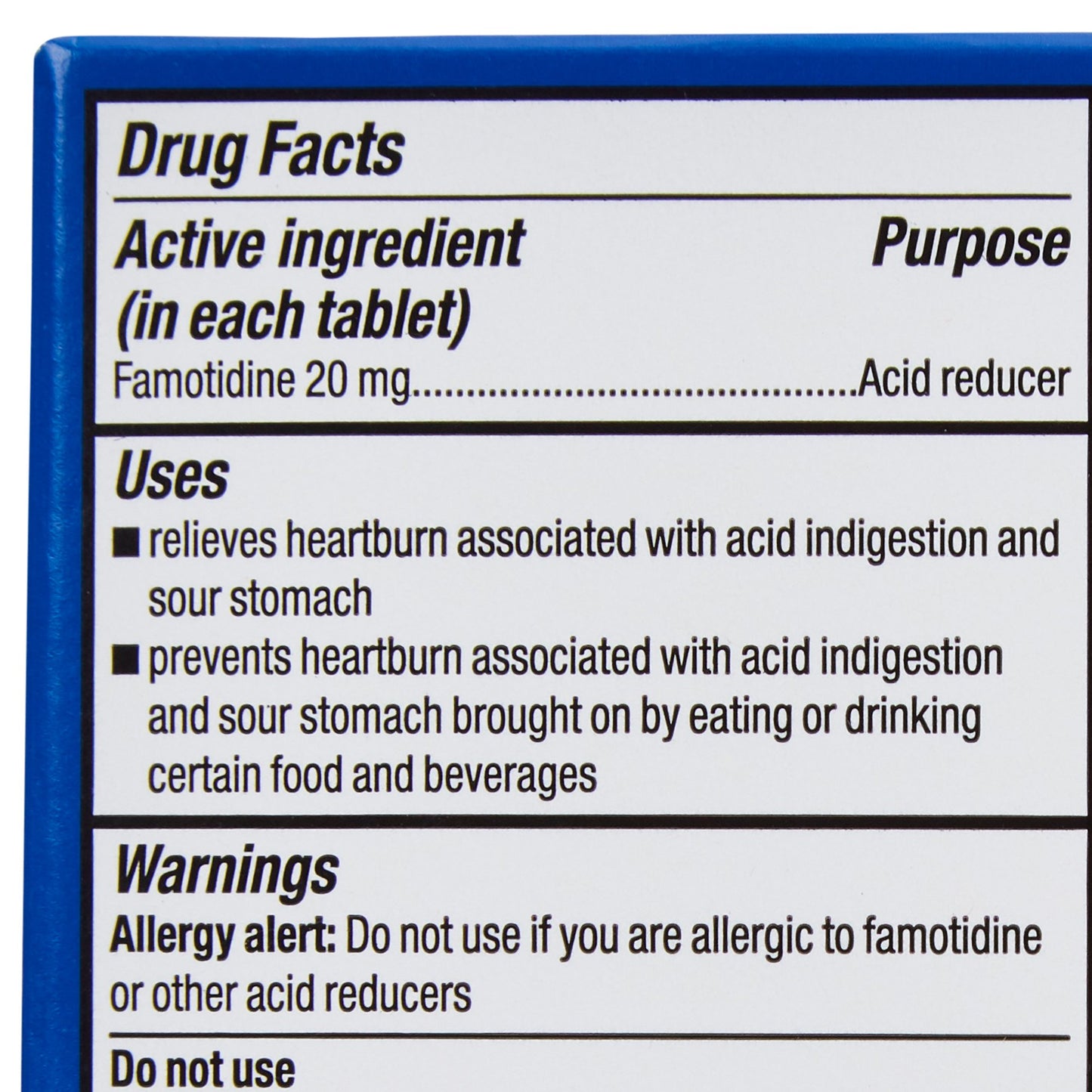 Sunmark Famotidine Acid Reducer Tablets, 25 ct.