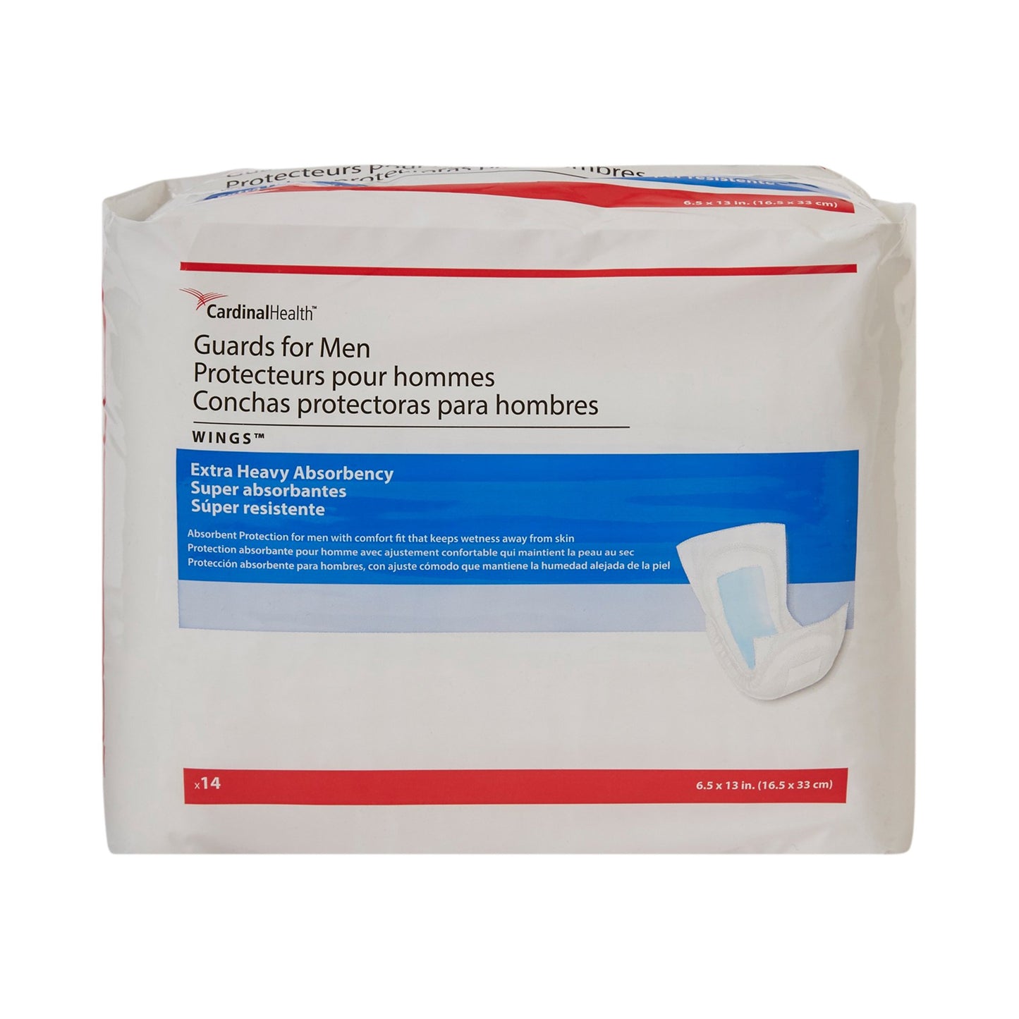 Sure Care Bladder Control Pads, Heavy Absorbency, Adult, Male, Disposable, 6-1/2 X 13 Inch, 14 ct